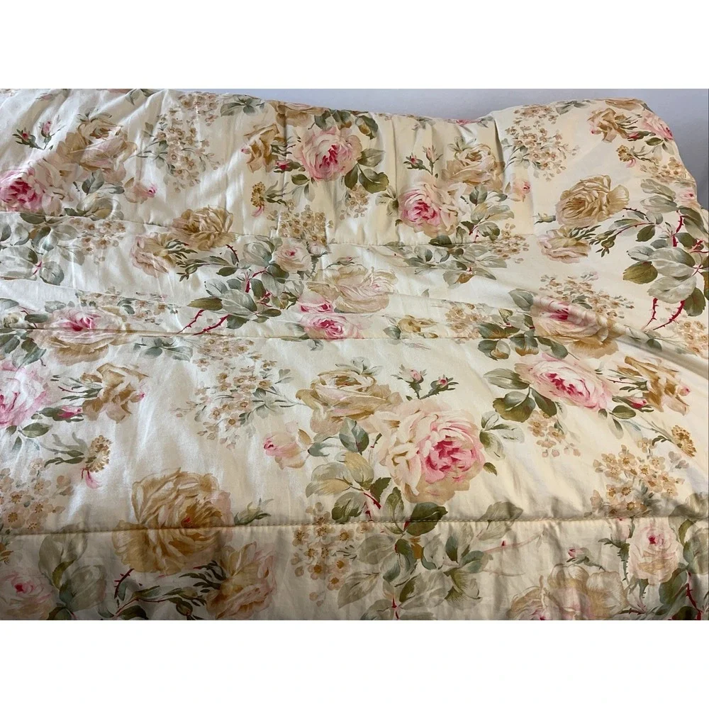 VTG Ralph Lauren‎ Woodstock Garden Floral King Size Comforter EUC HTF neutrals